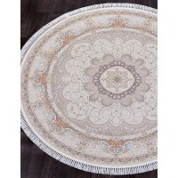 Иранский ковер Shahname 1500 224 Крем  круг